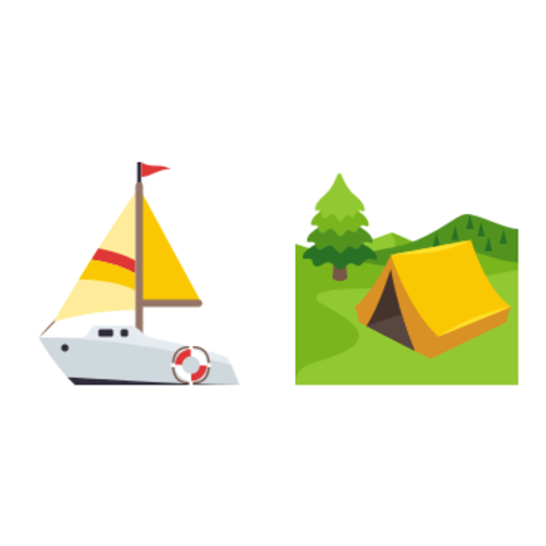 ⛵🏕 Emoji Domain EmojiOne rendering